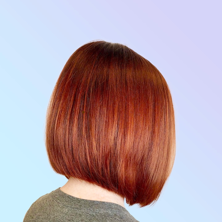 A picture of a stylish haircut, showing clean layers and precise trimming